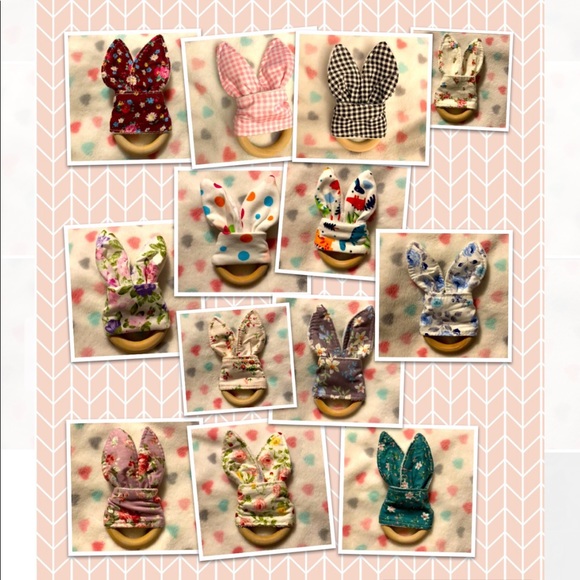 Bunny Ear Teething Ring - Picture 2 of 2